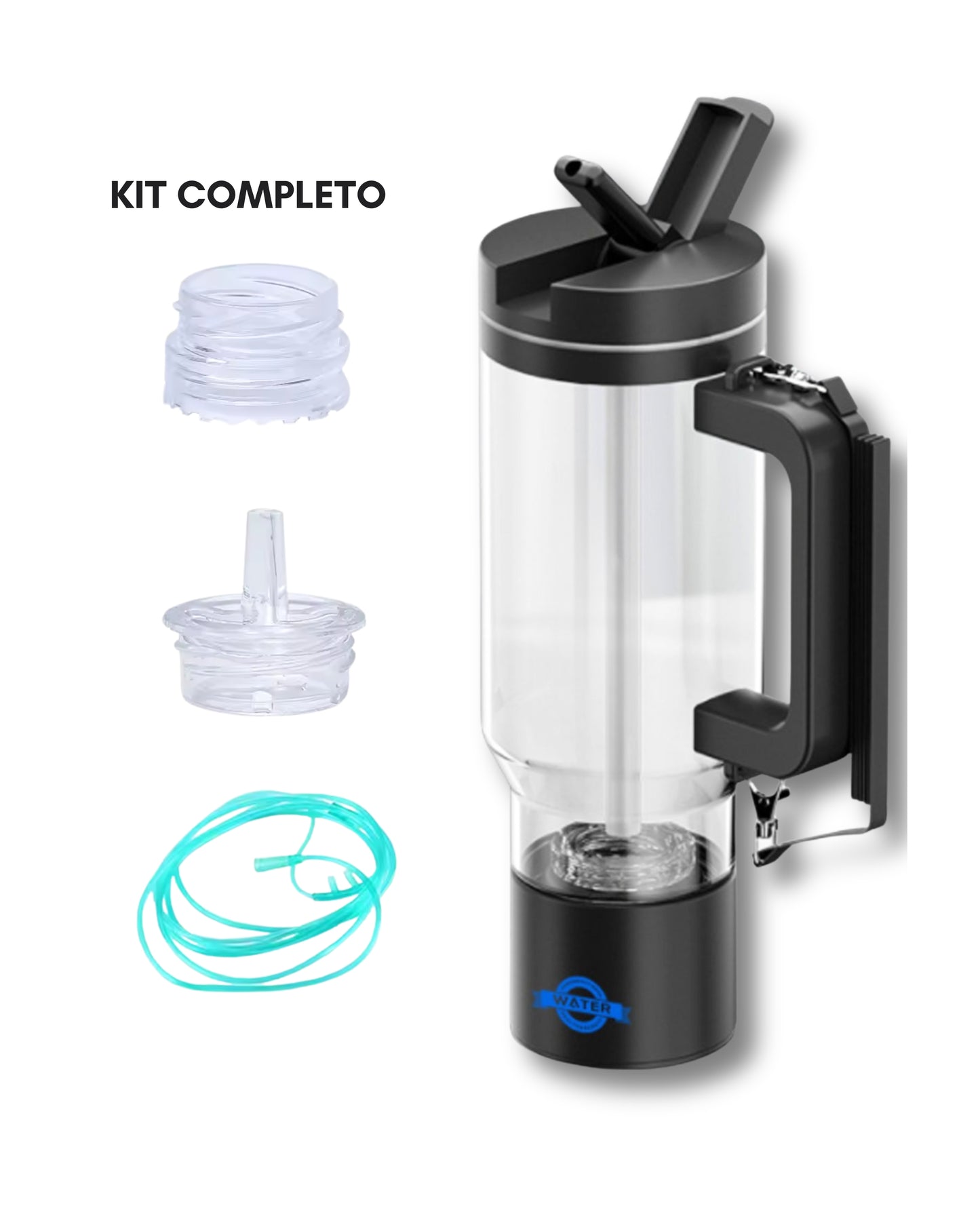 Kit completo da Garrafa MAX com inalador, adaptador e cabo