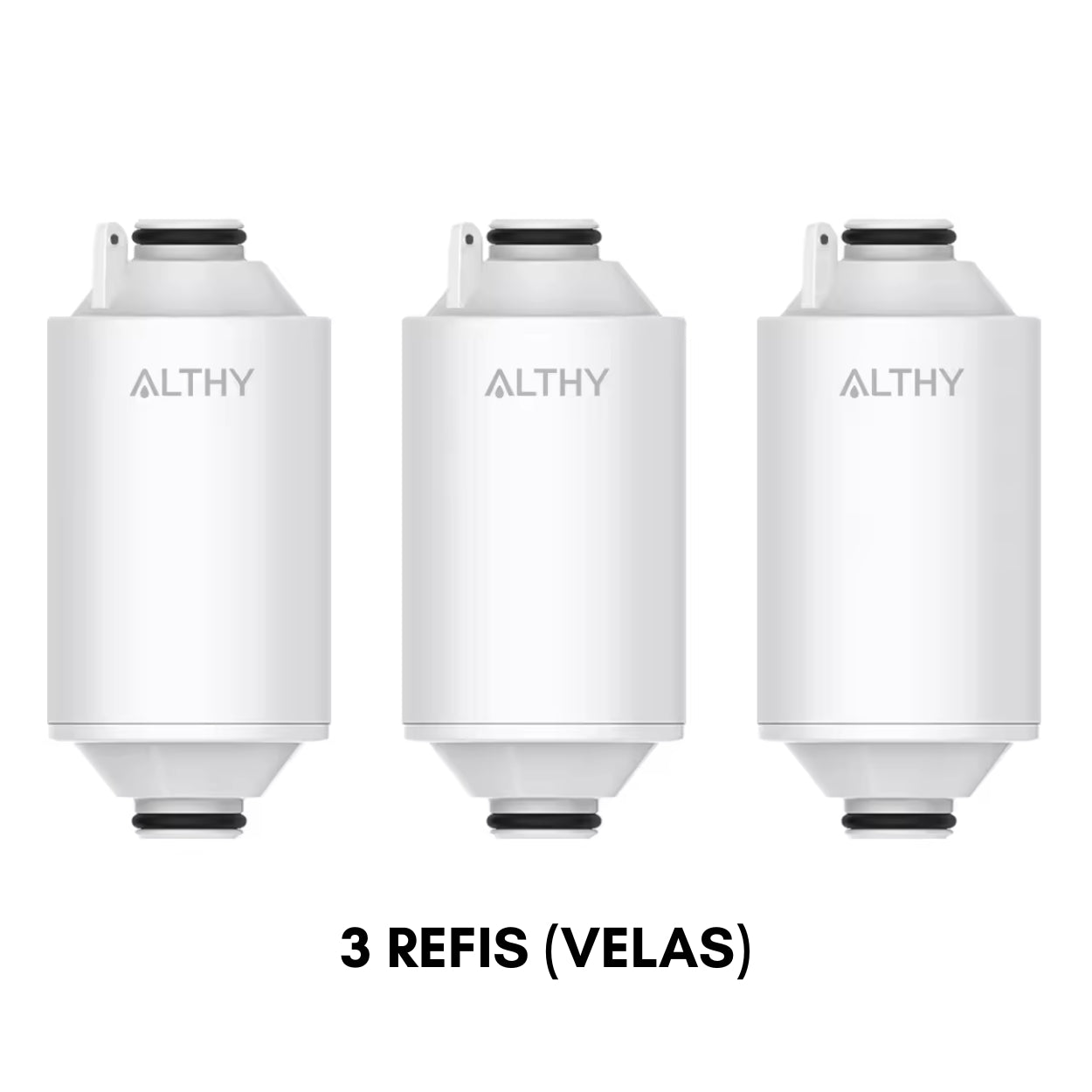 Refis Althy com camadas filtrantes internas – carvão, algodão PP e cápsula de Vitamina C