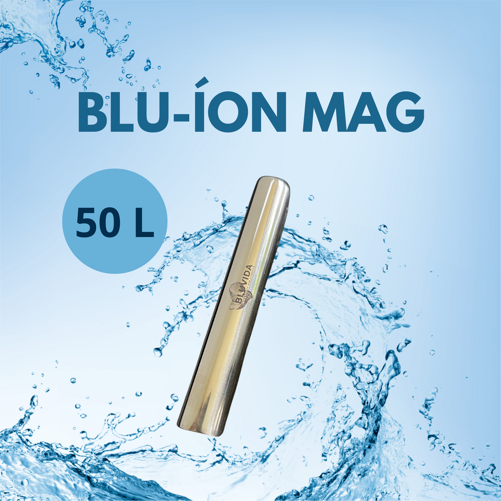 Bastão Blu-Íon Mag com detalhe do aço inox e pedras internas