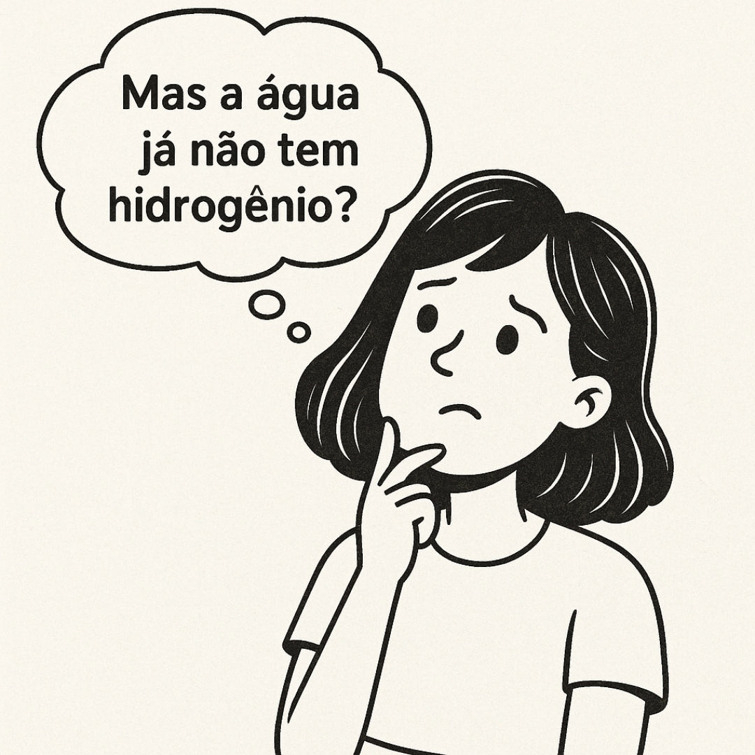 Hidrogênio molecular H2 em água rica em hidrogênio