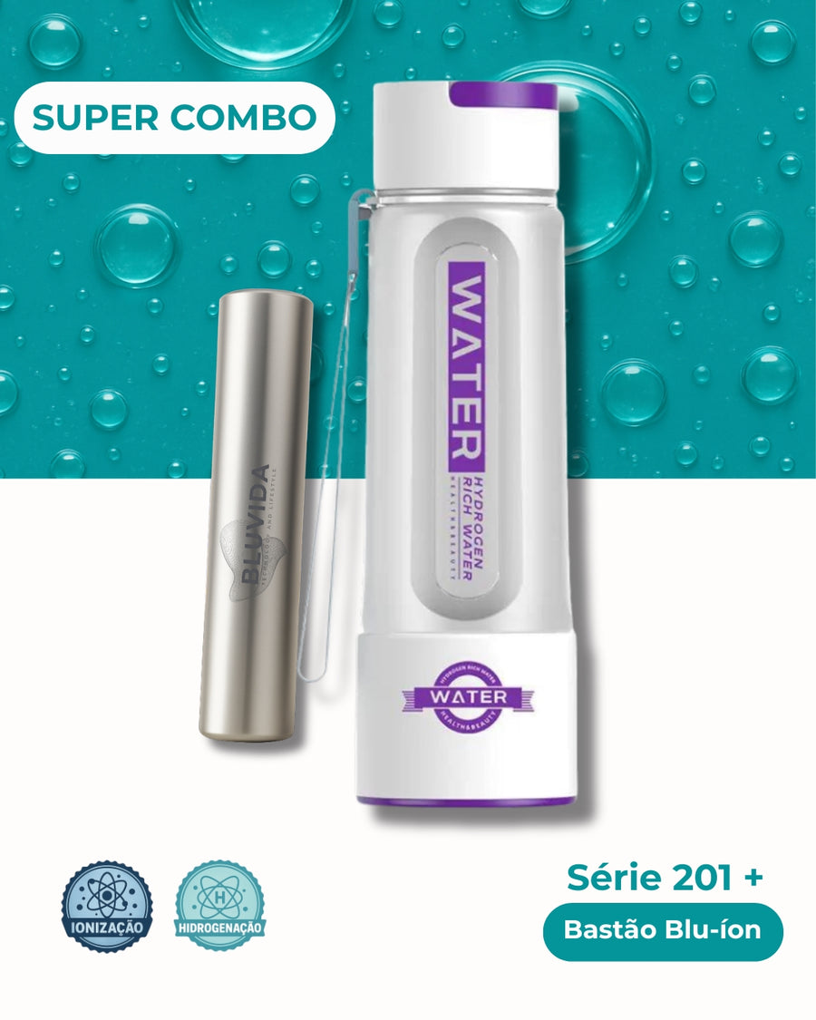Combo Garrafa Série 201 4000ppb (TRITAN) + Bastão Blu-íon