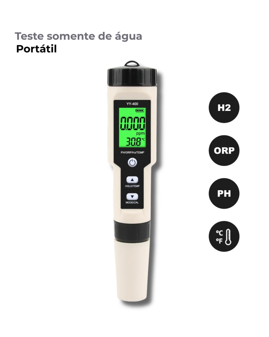 Caneta Teste de pH, ORP, H2 | Medidor Multifuncional – Bluvida