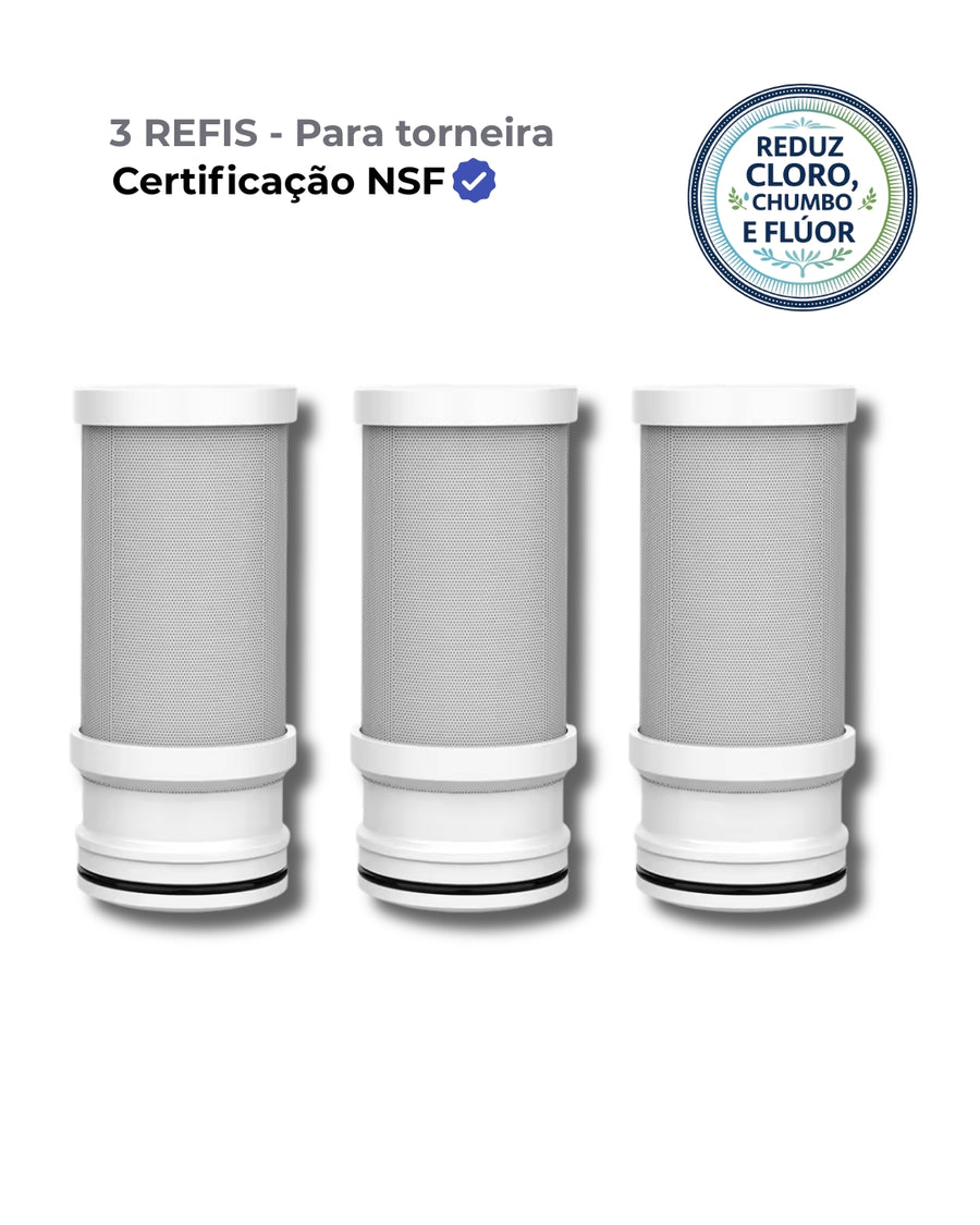Kit com 3 Refis Originais para Filtro de Torneira Althy | Bluvida