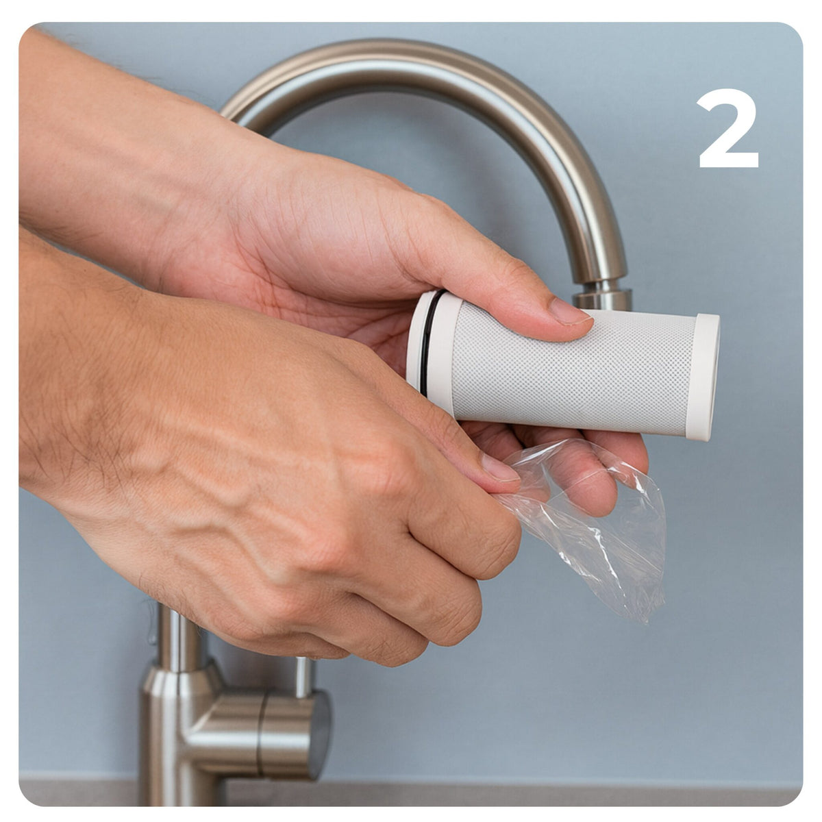2- Coloque o novo refil